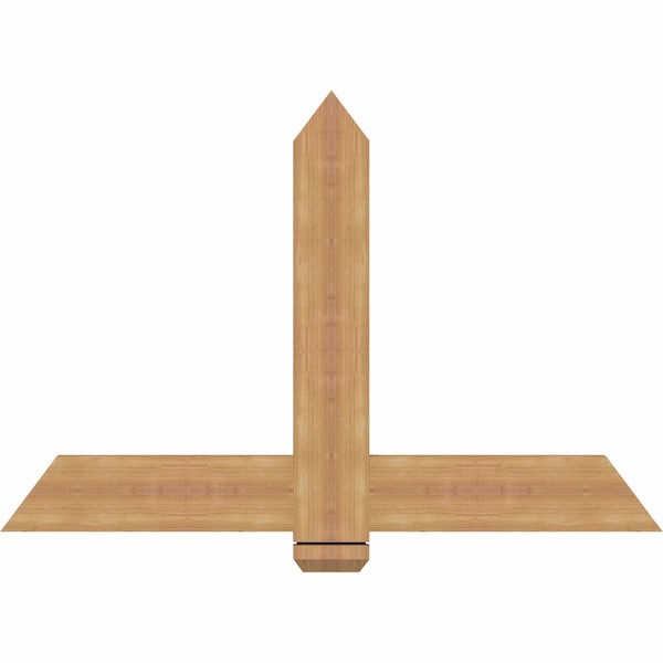 Ekena Millwork Eugene Smooth Timber Gable Bracket, Western Red Cedar, 48"W x 32"H x 1 1/2"D x 5 1/2"F, 16/12 Pitch GBW048X32X0206EUG00SWR - main